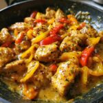 Creamy Banana Pepper Chicken Skillet