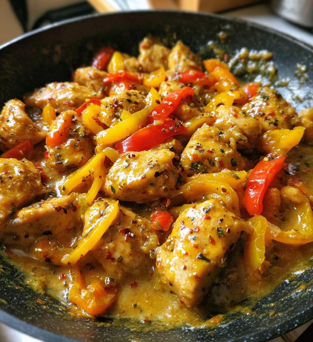 Creamy Banana Pepper Chicken Skillet
