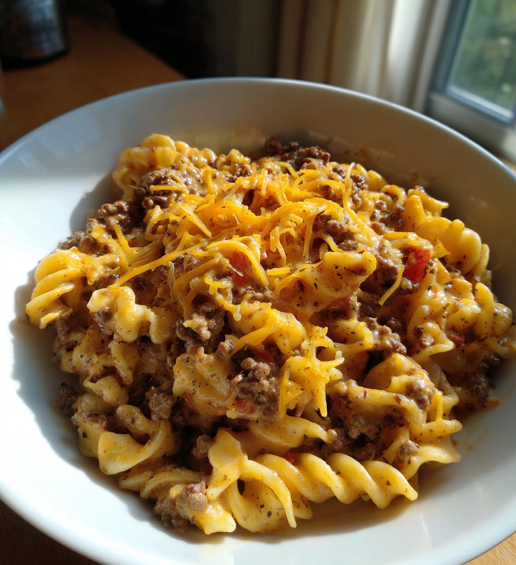 Creamy Beef Ranch Pasta Skillet