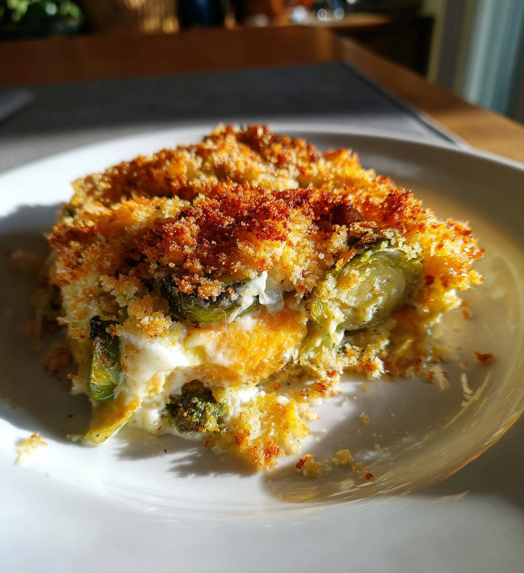 Creamy Brussels Sprouts Au Gratin