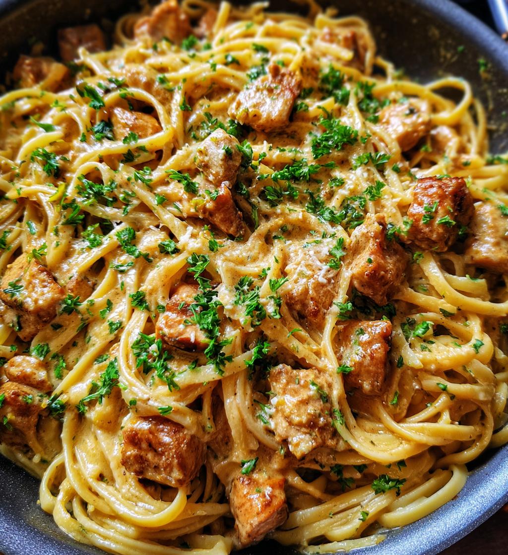 Creamy Cowboy Butter Chicken Linguine