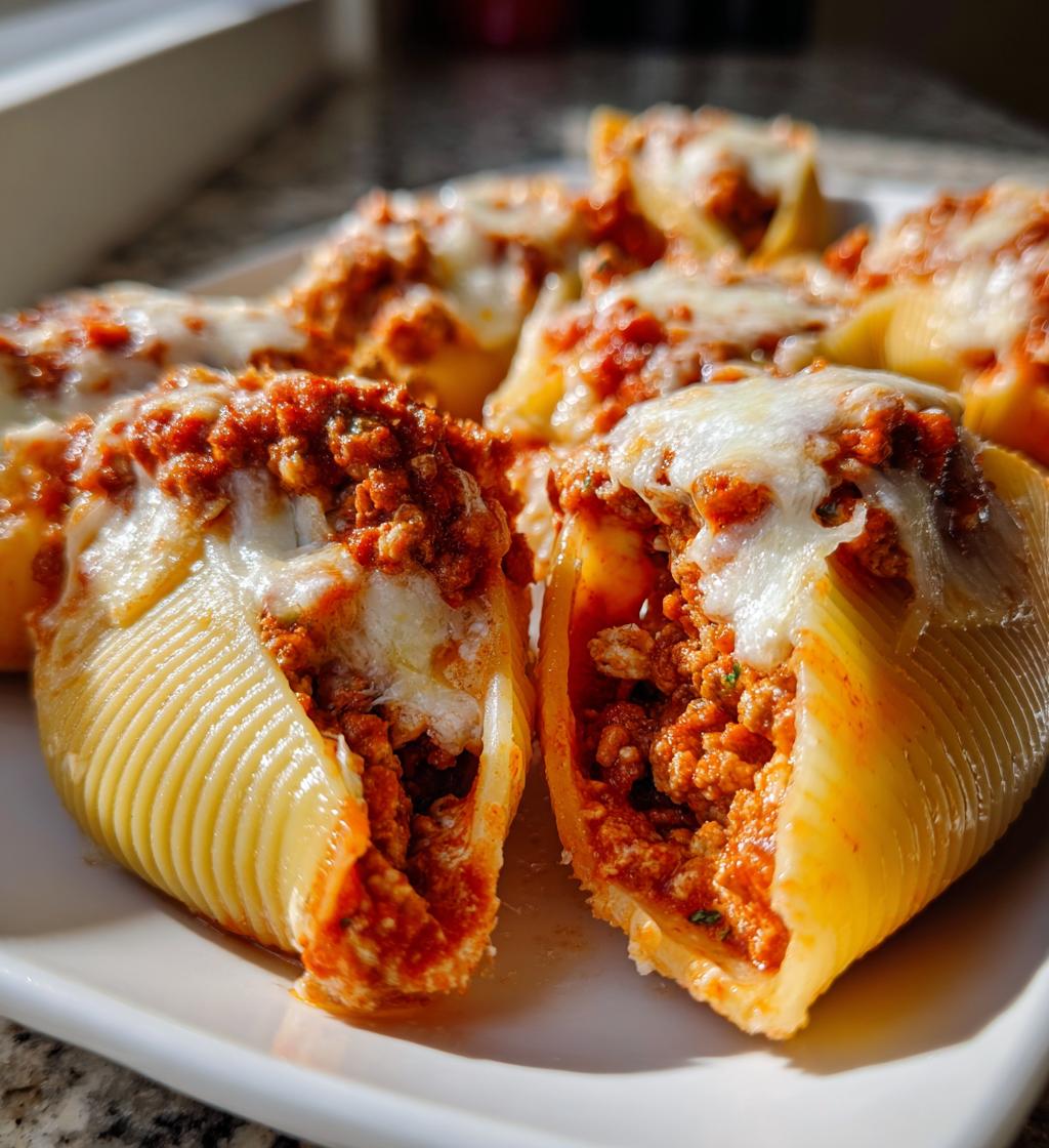 Creamy Ricotta Beef Stuffed Shells