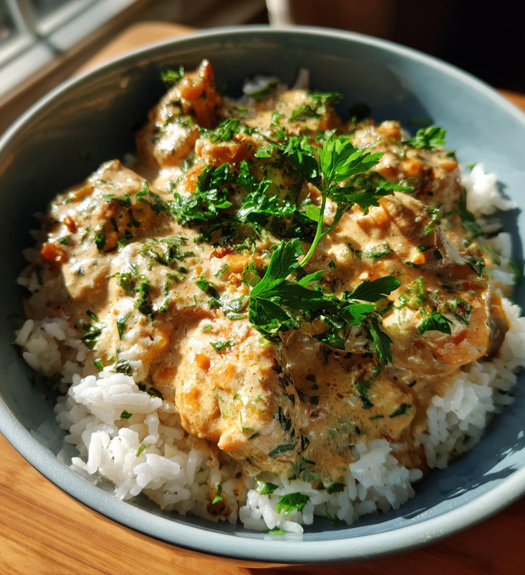 Creamy Smothered Chicken Rice
