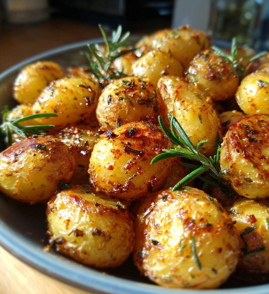 Crispy Roasted Mustard Potatoes