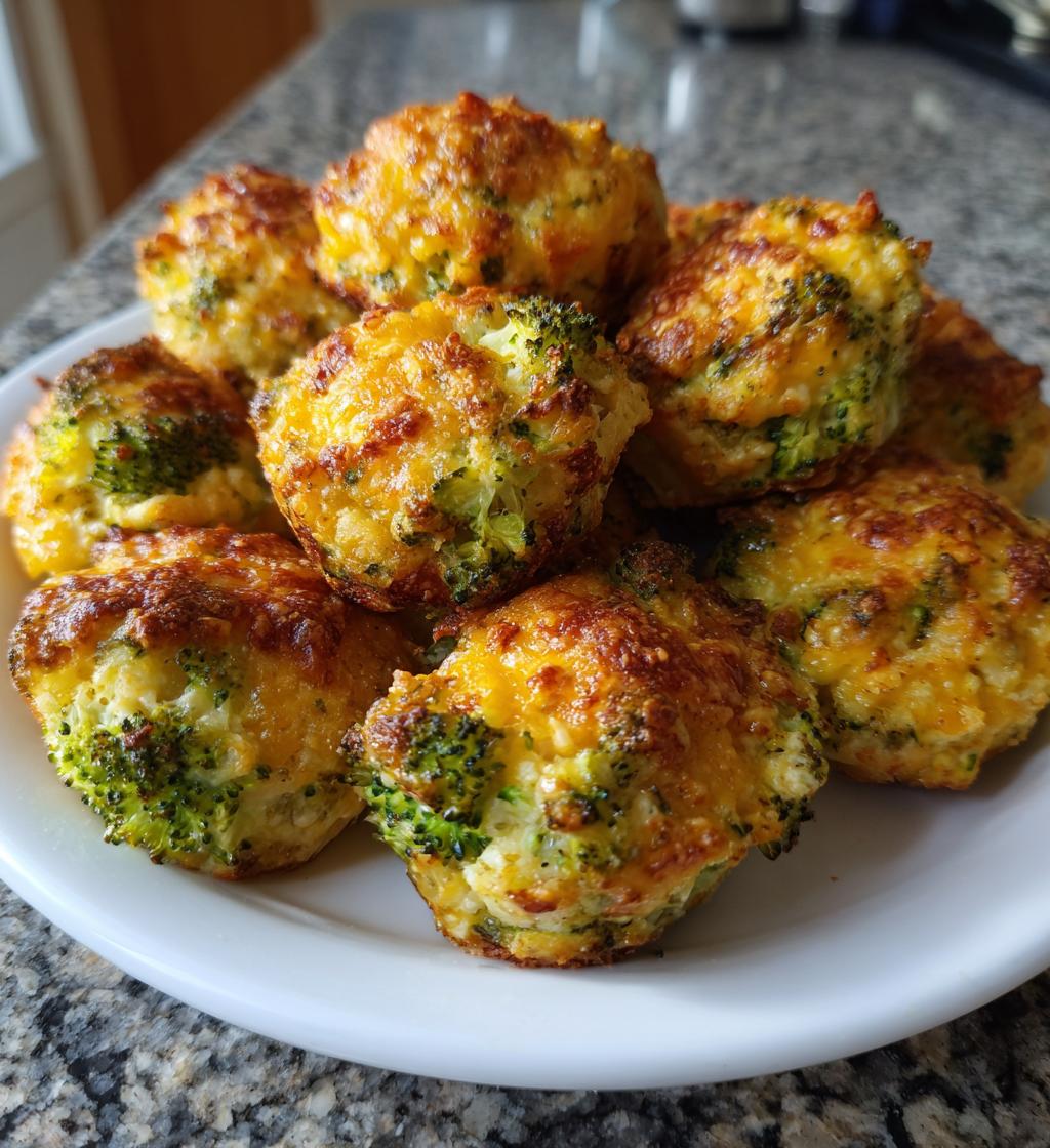 Crunchy Baked Broccoli Cheese Bites