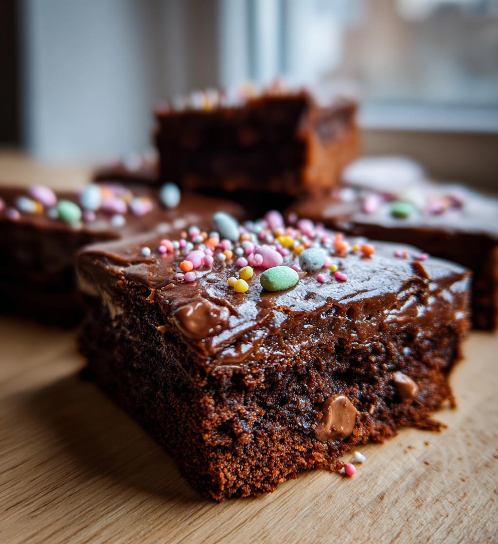 Deviled Brownies for Easter