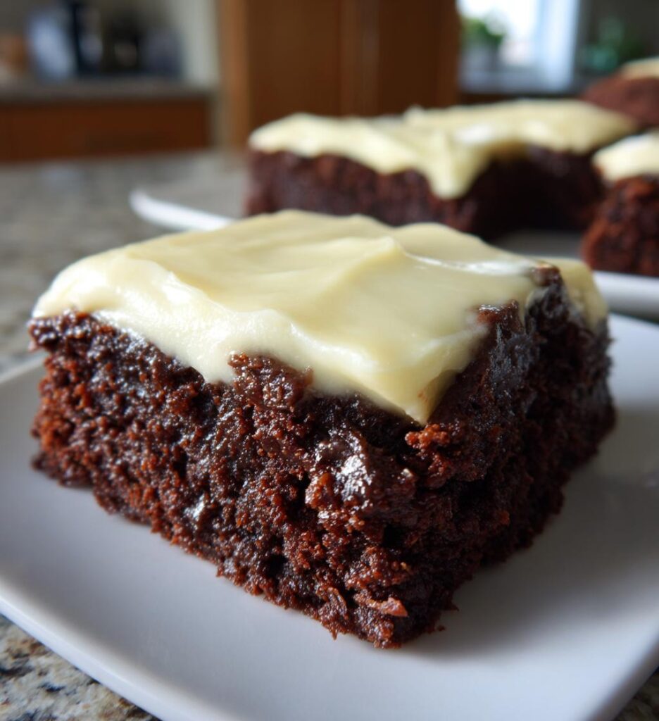 Deviled Brownies with Cream Cheese Frosting