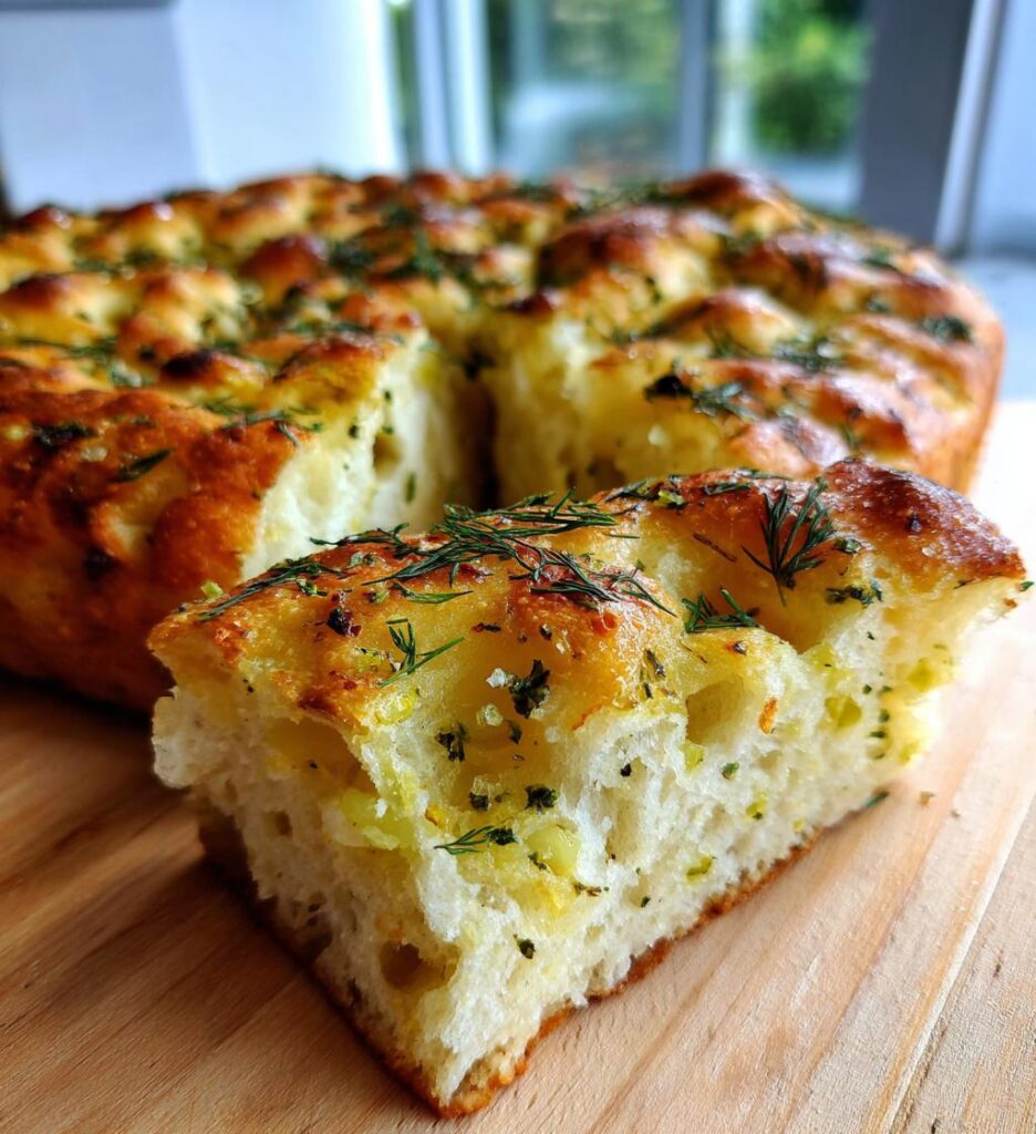 Dill Pickle Focaccia Bread