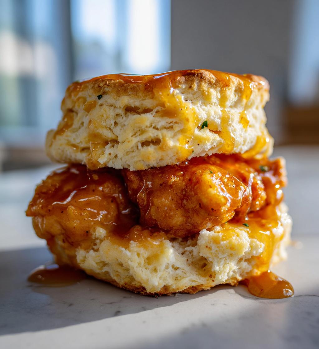 Easy Hot Honey Chicken Biscuits