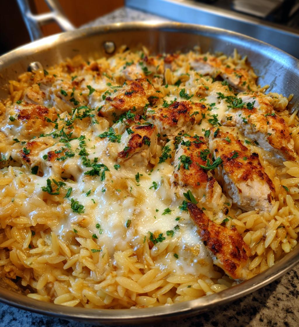 French Onion Chicken Orzo