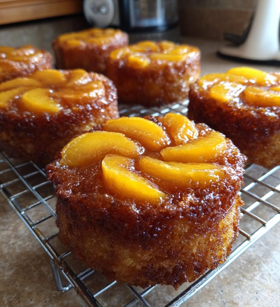 Fresh Mini Peach Upside Down Cakes