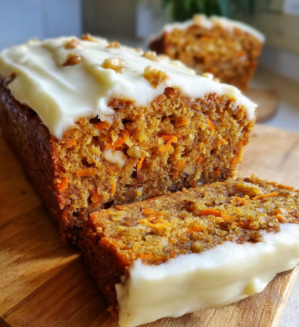 Frosted Carrot Cake Banana Bread