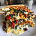 Golden Mediterranean Quesadilla