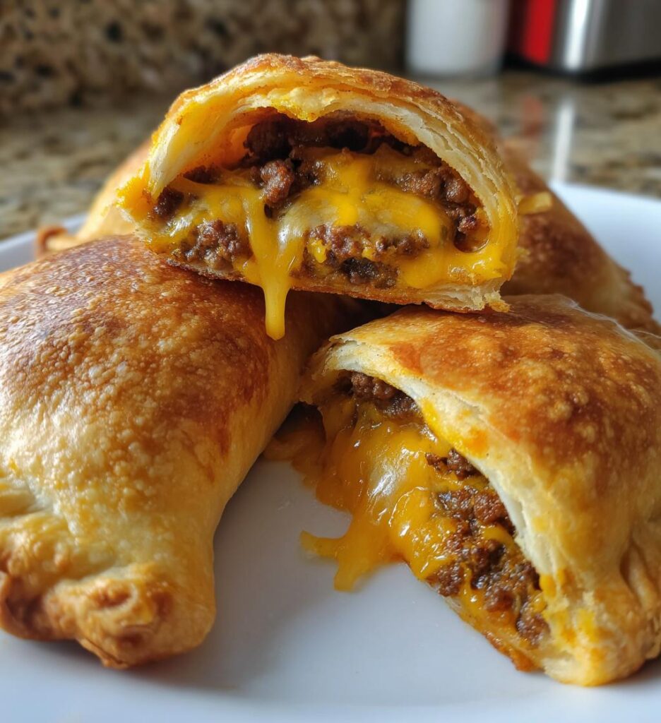 Gooey Cheeseburger Pockets