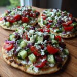 Greek Salad Cottage Cheese Flatbreads