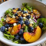 Grilled Peach Blueberry Salad