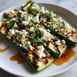 Grilled Zucchini with Goat Cheese Basil and Honey