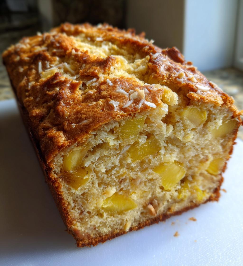 Hawaiian Banana Bread with Pineapple Coconut Macadamia Nuts