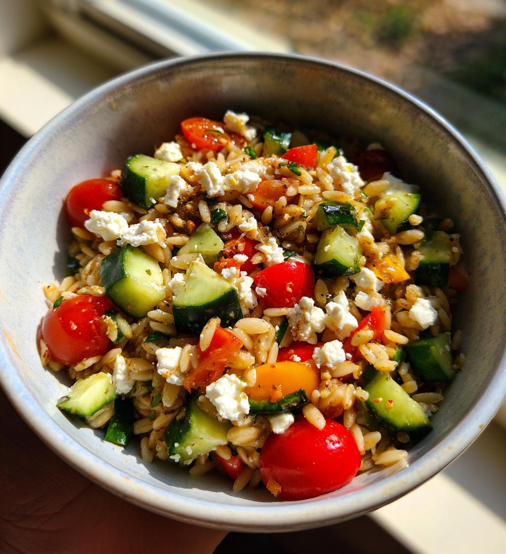 Healthy Balsamic Orzo Salad