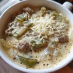 Indulgent Creamy Philly Cheesesteak Soup