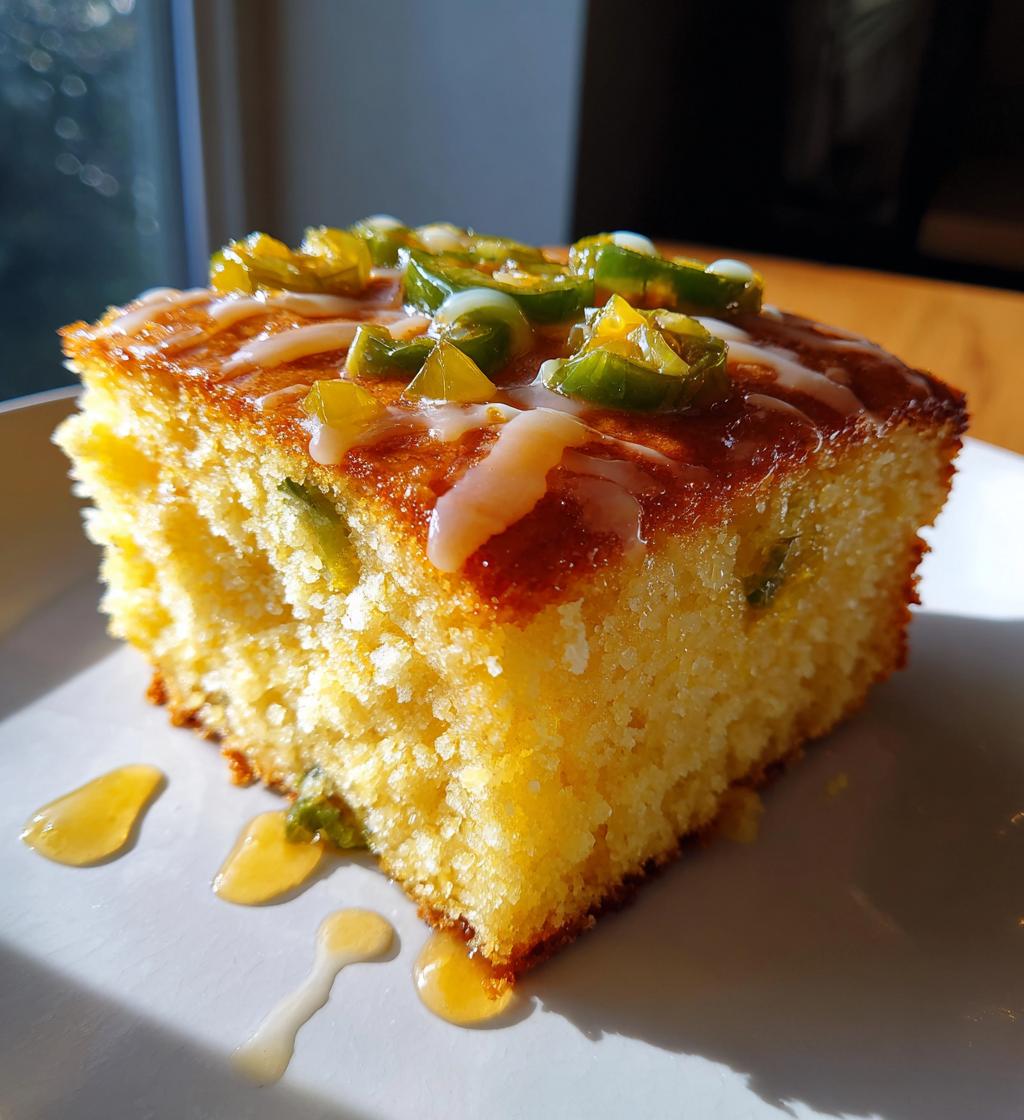 Jalapeno Cornbread with Lime Drizzle
