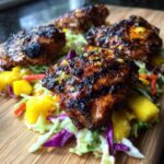 Jerk Chicken and Mango Slaw Bowls with Honey Lime Cream