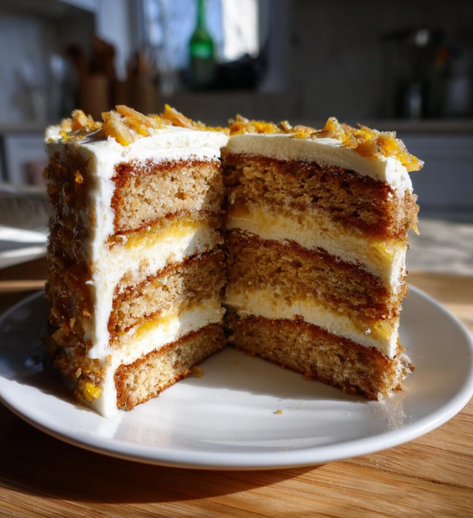 Layered Cornbread Cake with Honey Butter Frosting