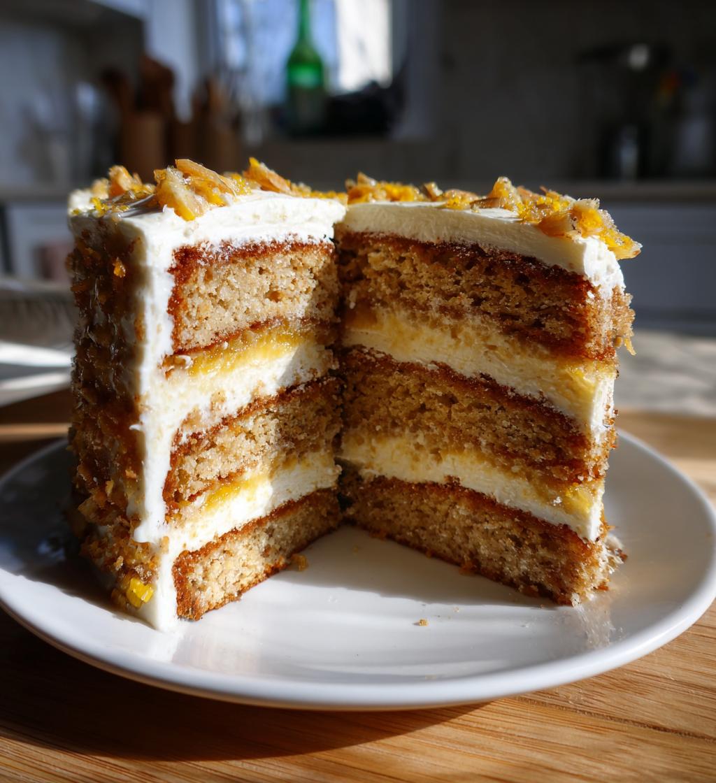 Layered Cornbread Cake with Honey Butter Frosting