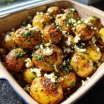 Lemon Feta Greek Roasted Potatoes