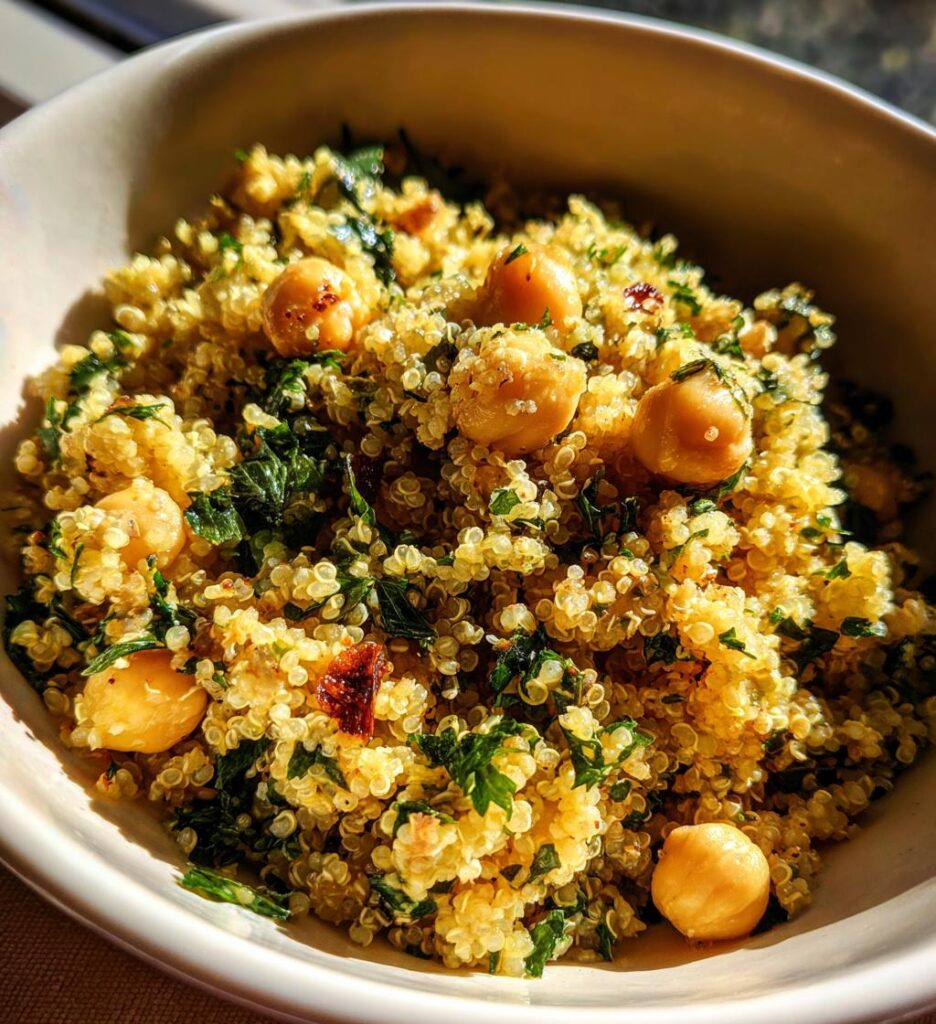 Lemon Herb Quinoa with Garbanzo Beans