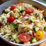 Lemon Orzo Salad with Chicken