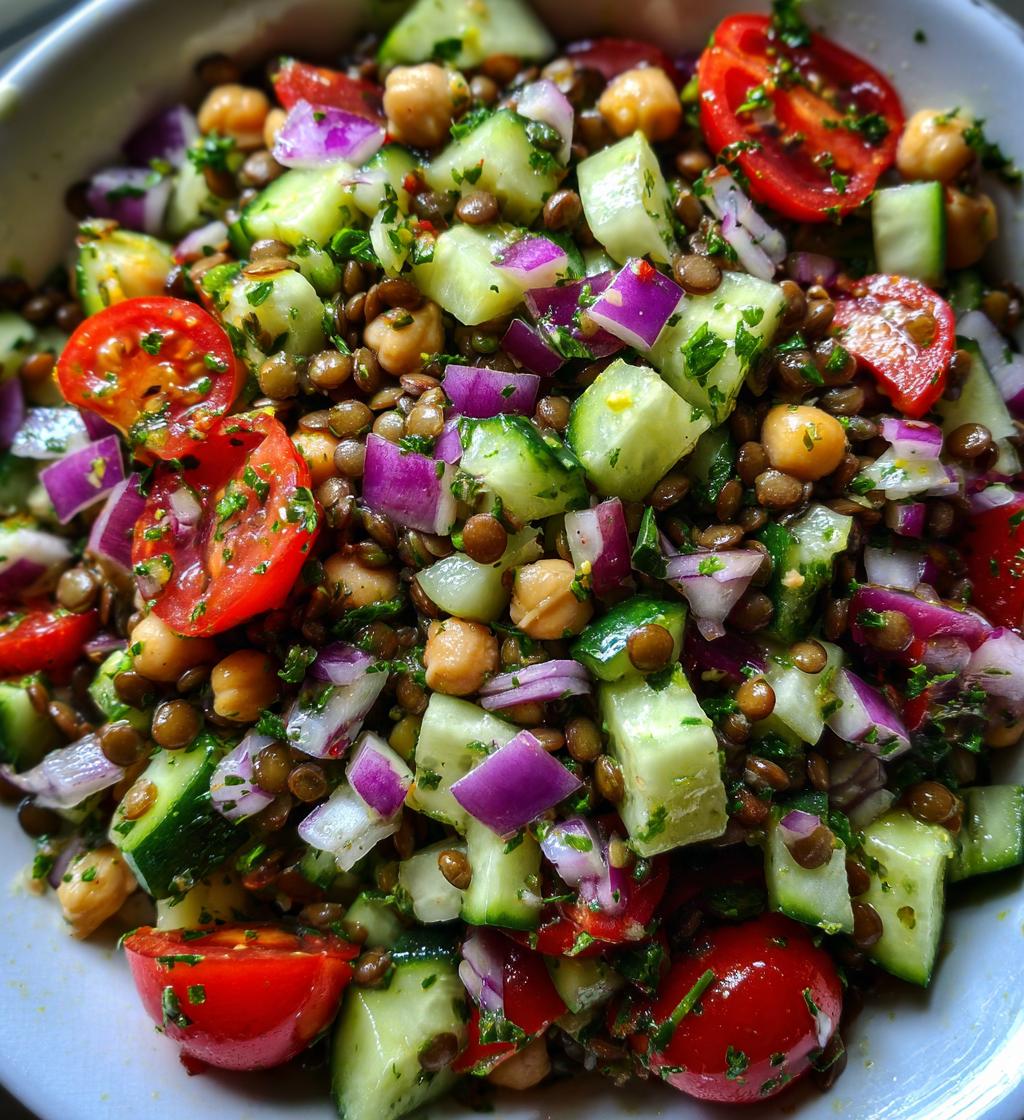 Lentil Salad with Chickpeas