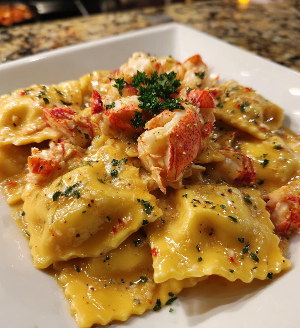 Lobster Ravioli Lemon Butter Sauce