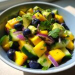 Mango Cucumber Salad with Blueberries and Avocado