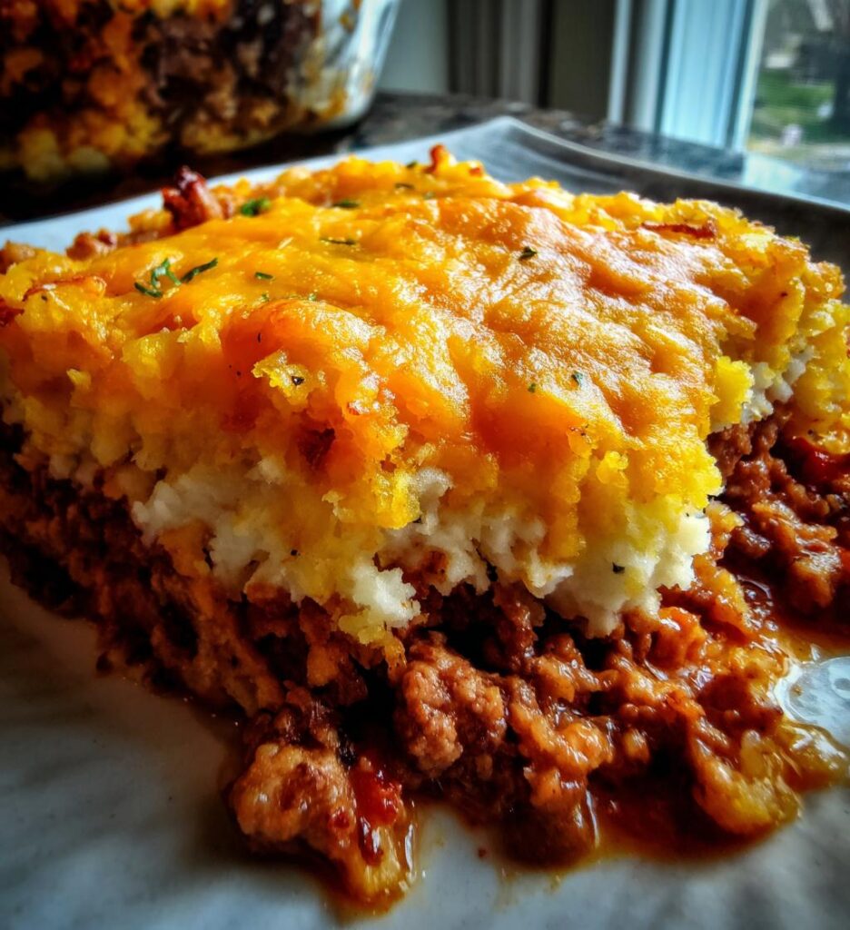 Meatloaf Mashed Potato Bake
