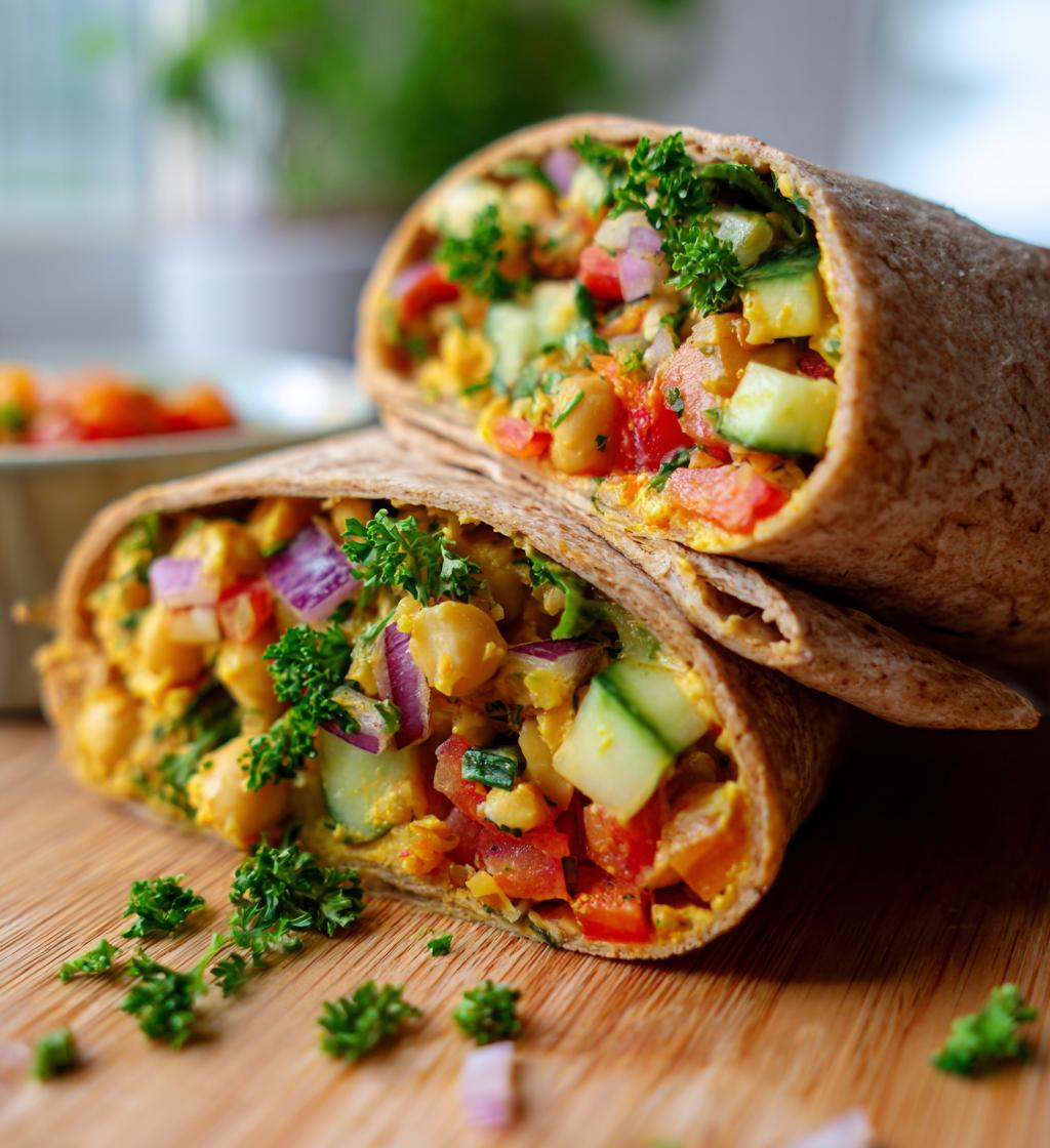 Mediterranean Chickpea Wraps