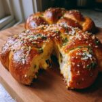 Mozzarella Stuffed Rosemary Parmesan Pretzels