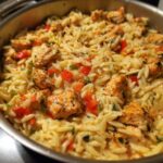 One Pot Cajun Chicken Alfredo Orzo