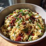Orzo Pasta Salad with Feta and Sun Dried Tomatoes