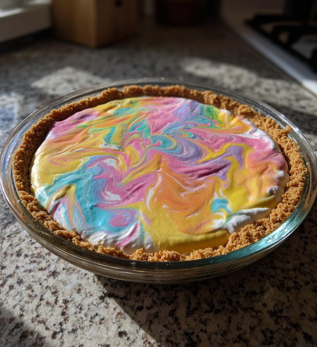 Pastel Easter Swirl Pie Recipe Easy No-Bake Dessert