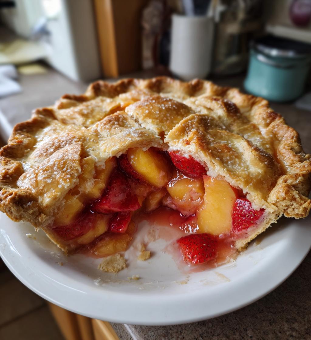 Peach Strawberry Pie