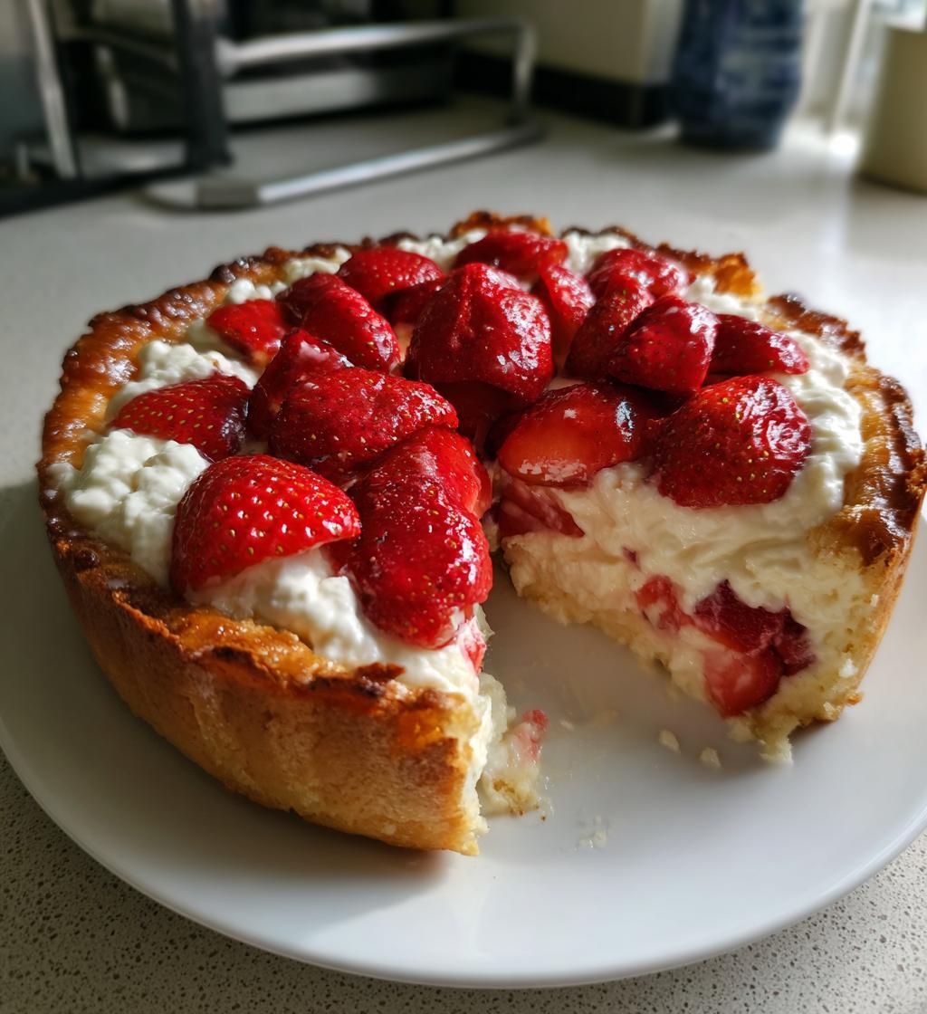 Perfect Strawberry Cream Cheese Cobbler