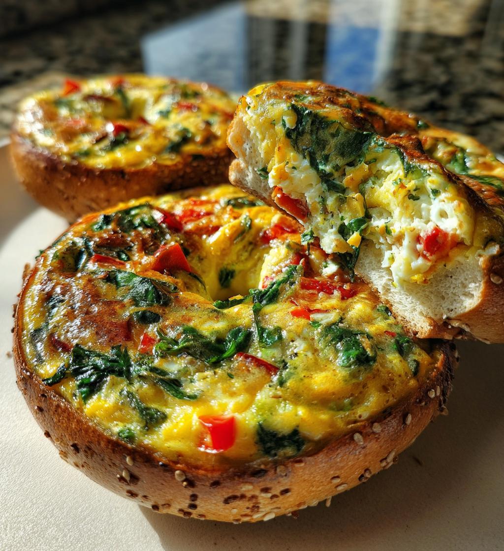 Quiche Stuffed Bagels
