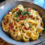 Roasted Red Pepper Goat Cheese Alfredo