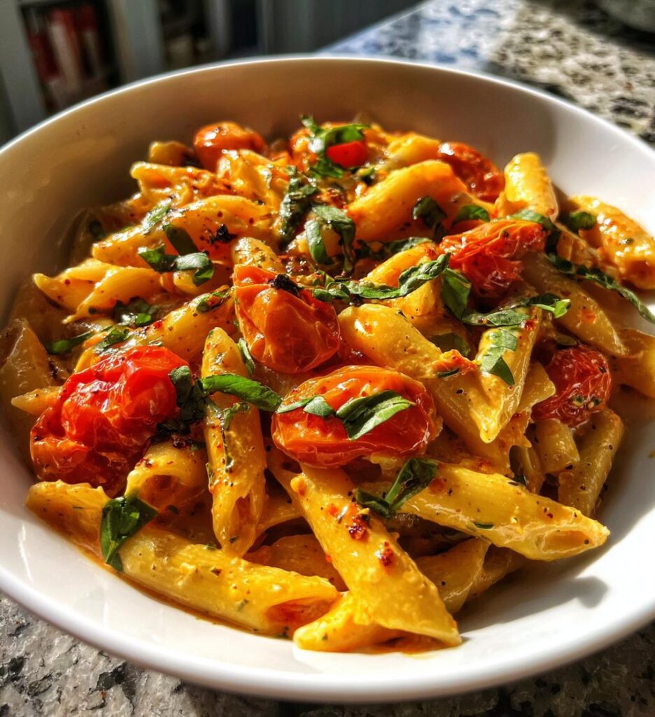 Roasted Tomato and Garlic Ricotta Pasta