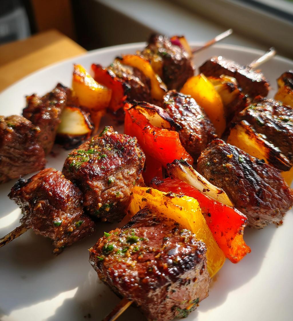 Rosemary Garlic Steak Kebabs