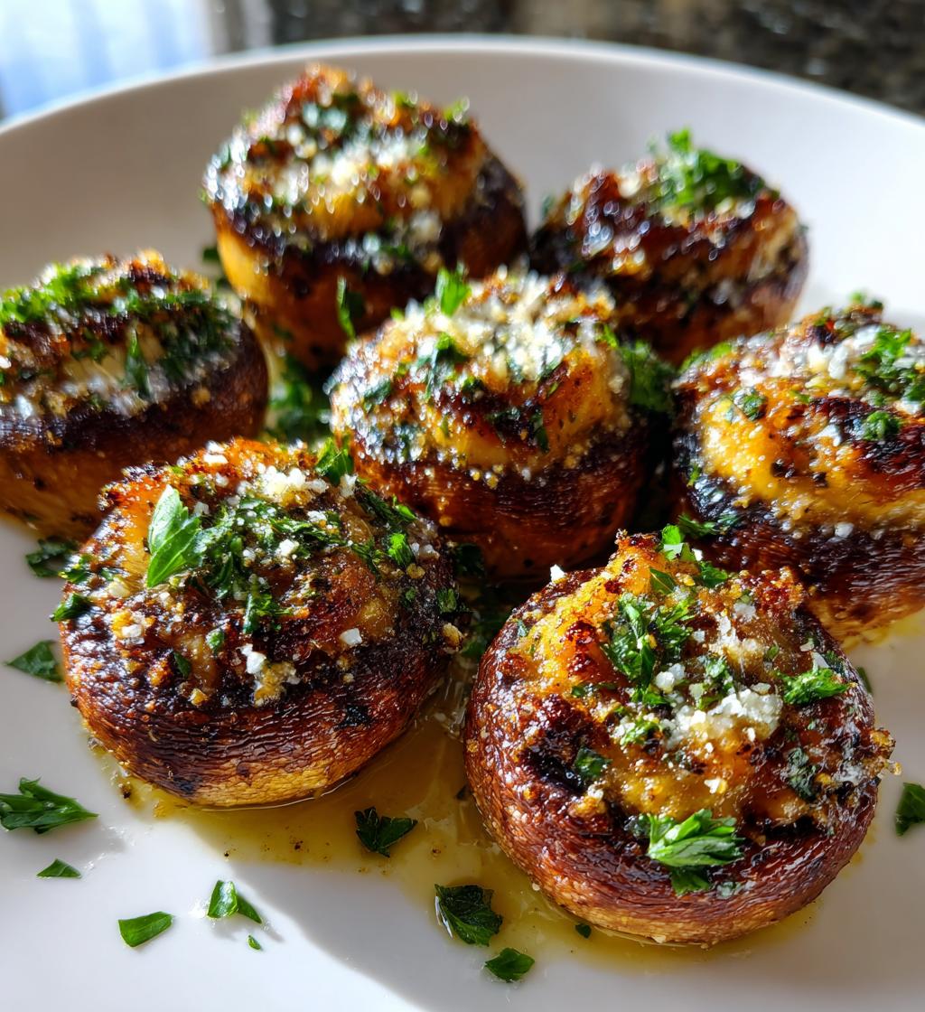 Savory Garlic Parmesan Mushrooms