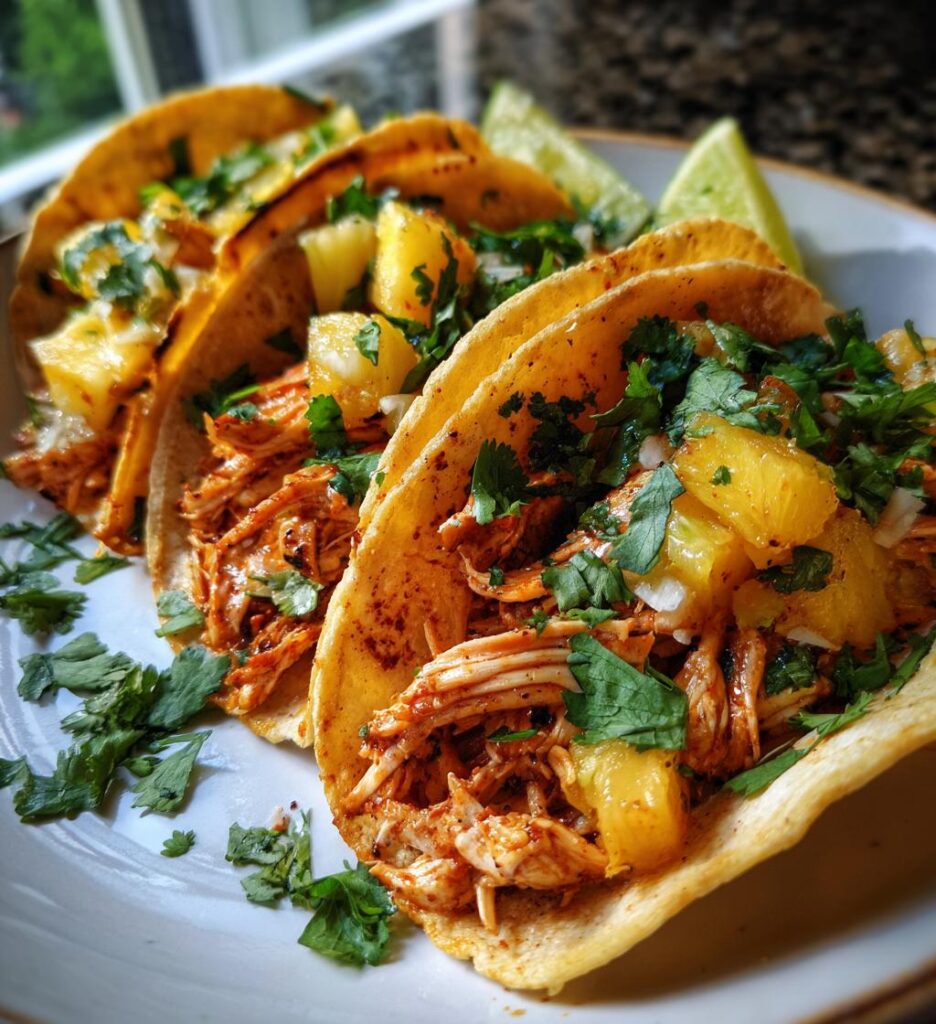 Sheet Pan Chicken Chipotle and Pineapple Tacos