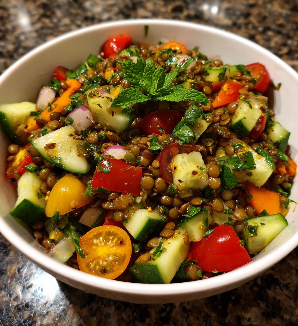 Simple Lebanese Lentil Salad