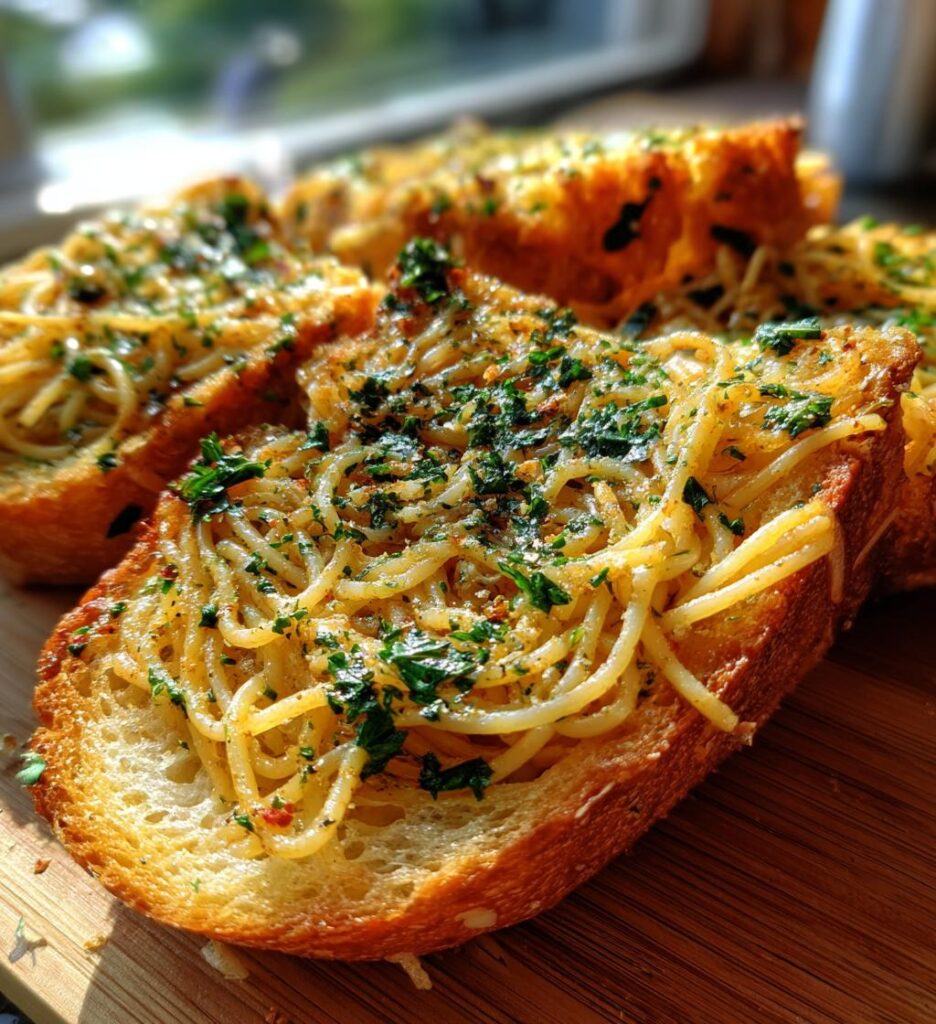 Spaghetti Garlic Bread
